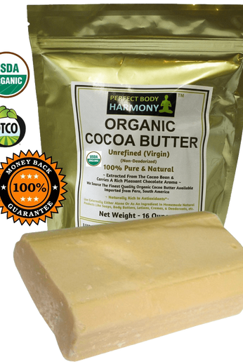Raw Cocoa Butter - CERTIFIED ORGANIC Pure & Natural