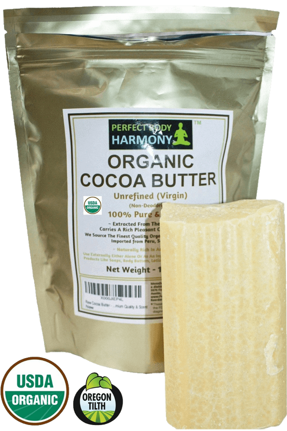 Raw Cocoa Butter - CERTIFIED ORGANIC Pure & Natural